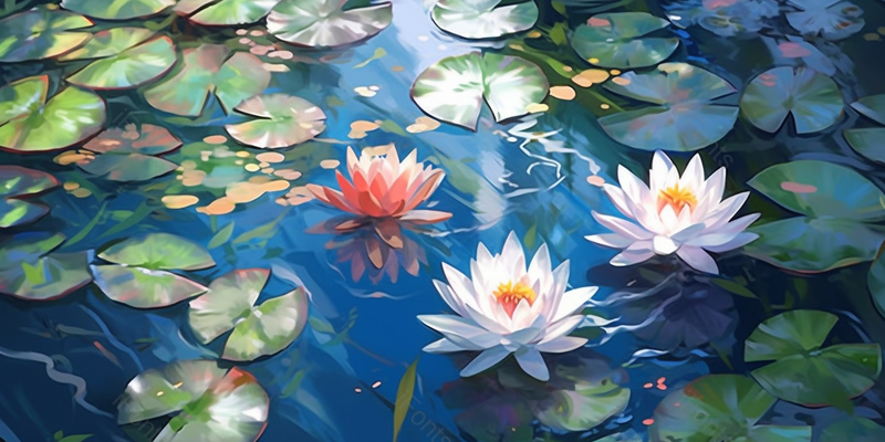 荷花绽放在池塘里水彩淡雅插画背景唯美中国风,插画/手绘图,插画/手绘图库,插画/手绘图下载,插画/手绘